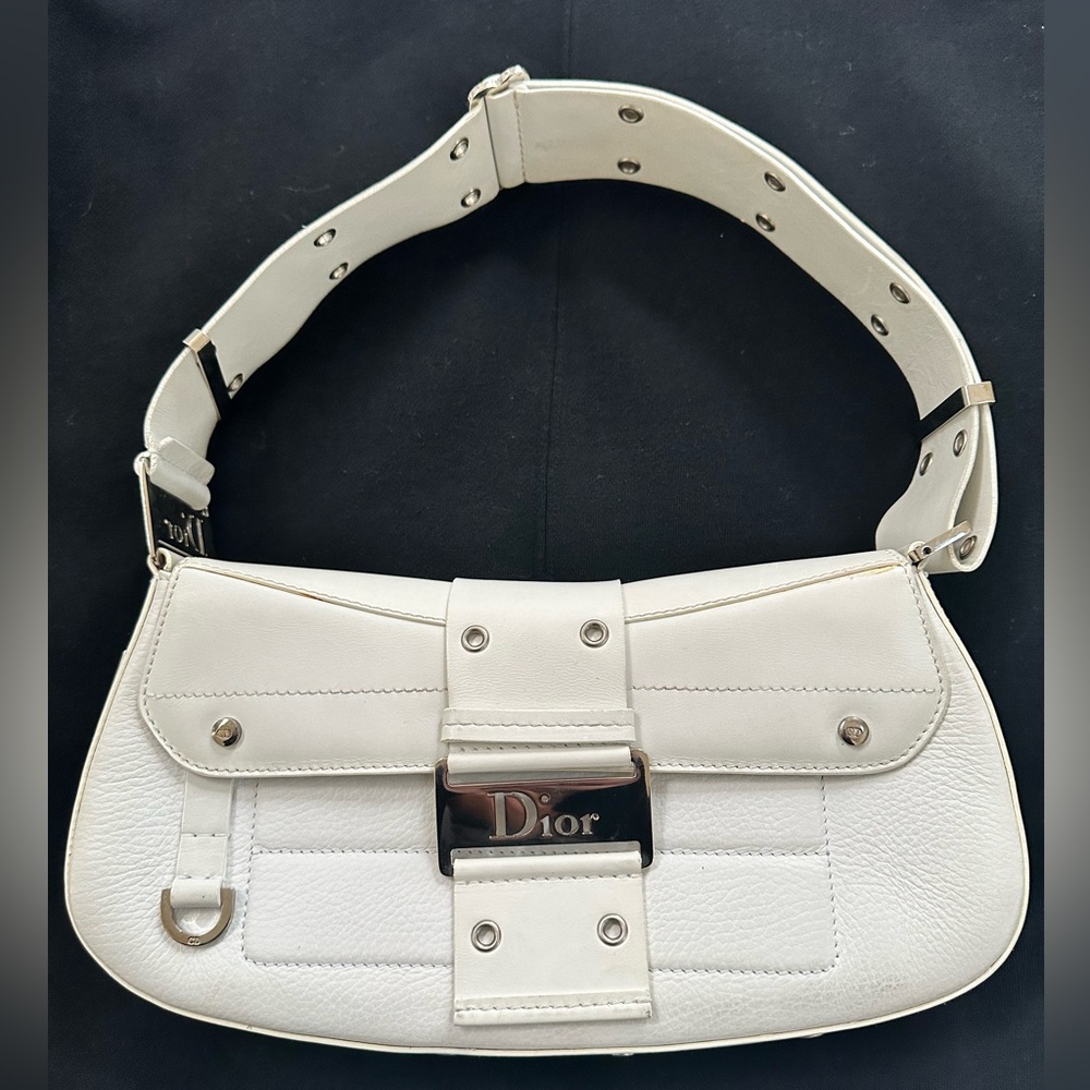 Vintage Christian Dior white Columbus bag.